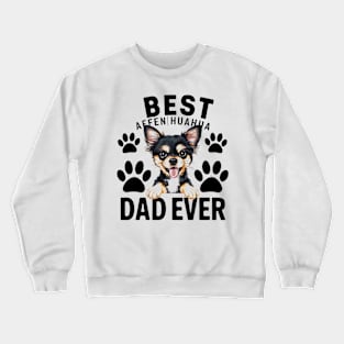 Best Affenhuahua Ever Funny Quote Vintage Dad Crewneck Sweatshirt